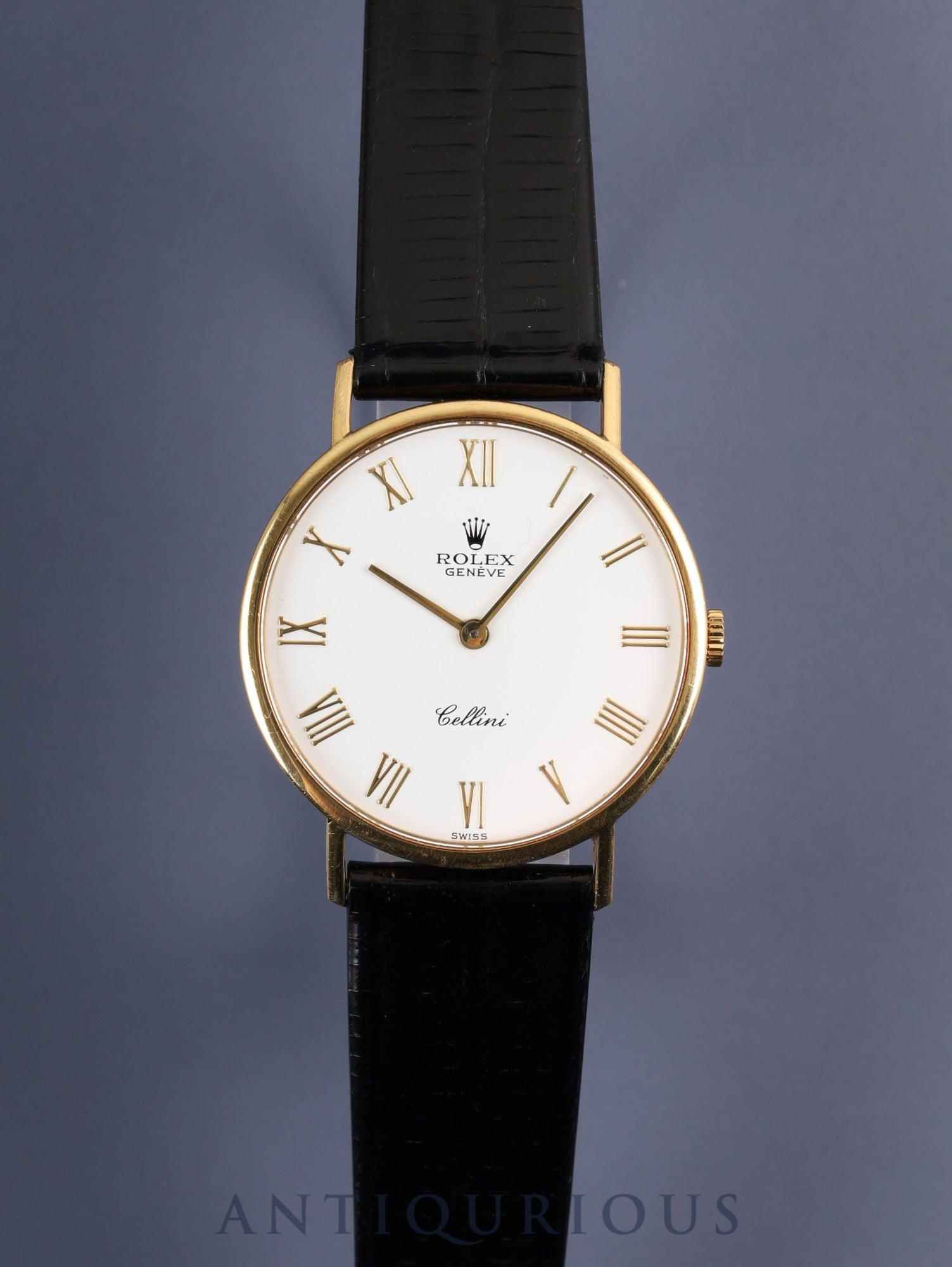 ロレックス チェリーニ 5112 手巻き Cal.1601 750 革  純正尾錠（GP） ホワイト文字盤 L番台（1989年～1990年）オーバーホール済み