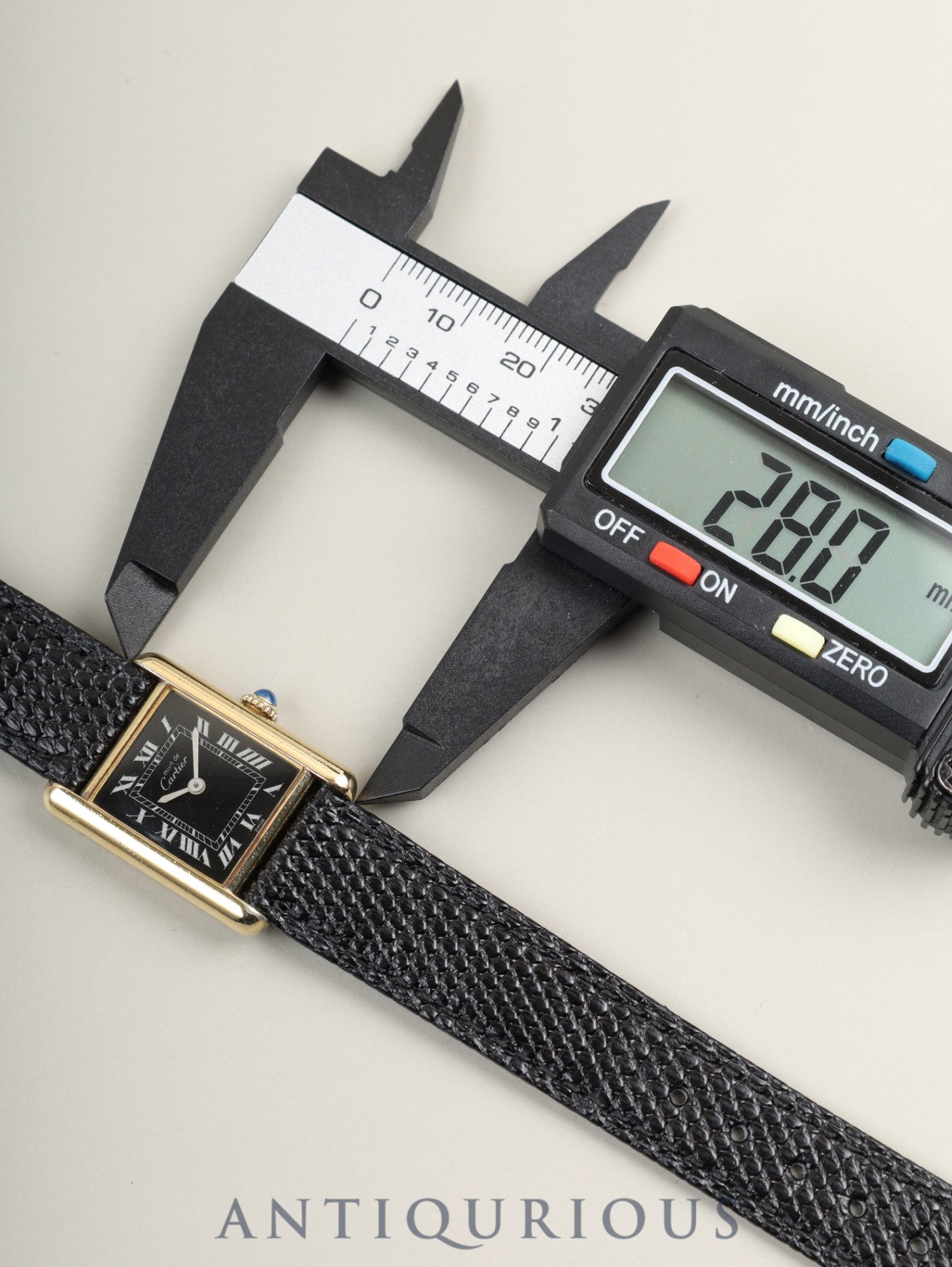 カルティエ マストタンク SM 手巻き Cal.78-1 SV925 革 純正ピンバックル（GP）ブラックローマン文字盤（SWISS表記 ）オーバーホール済み