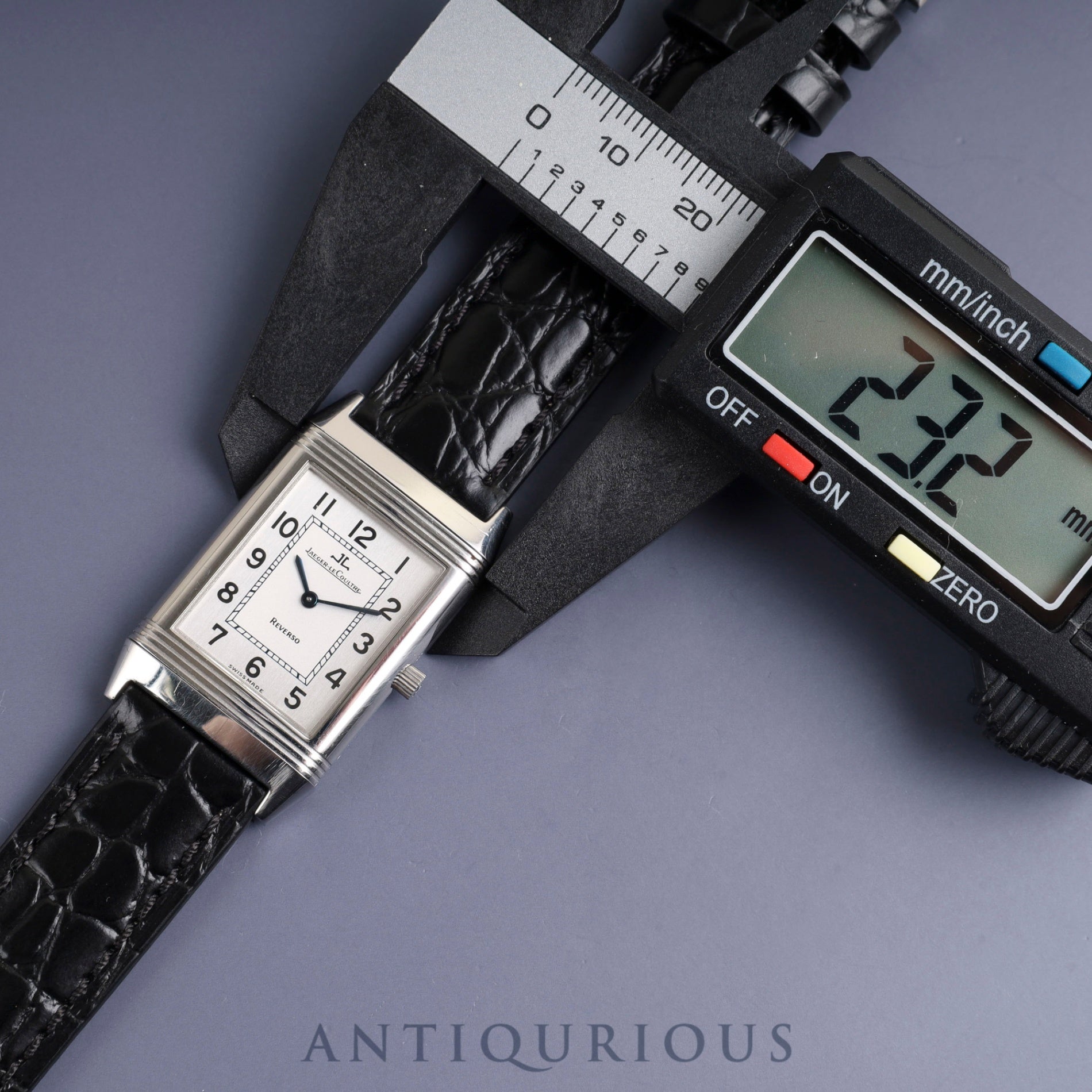 Jaeger-LeCoultre Reverso Classic 250.8 86 Manual winding Cal.846/1 SS Leather Genuine buckle (SS) Silver Arabic dial Overhauled