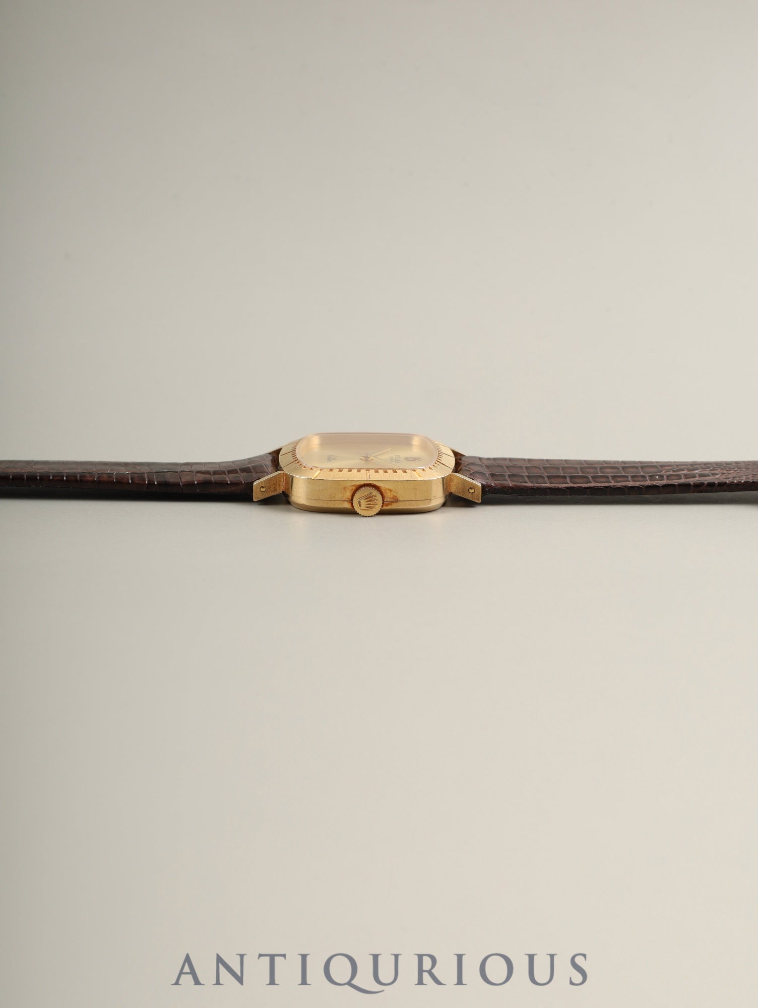 ロレックス チェリーニ 4082 手巻き Cal.1601 革 750YG 純正ピンバックル（GP）シャンパン文字盤 E番台（1990年～1991年）オーバーホール済み