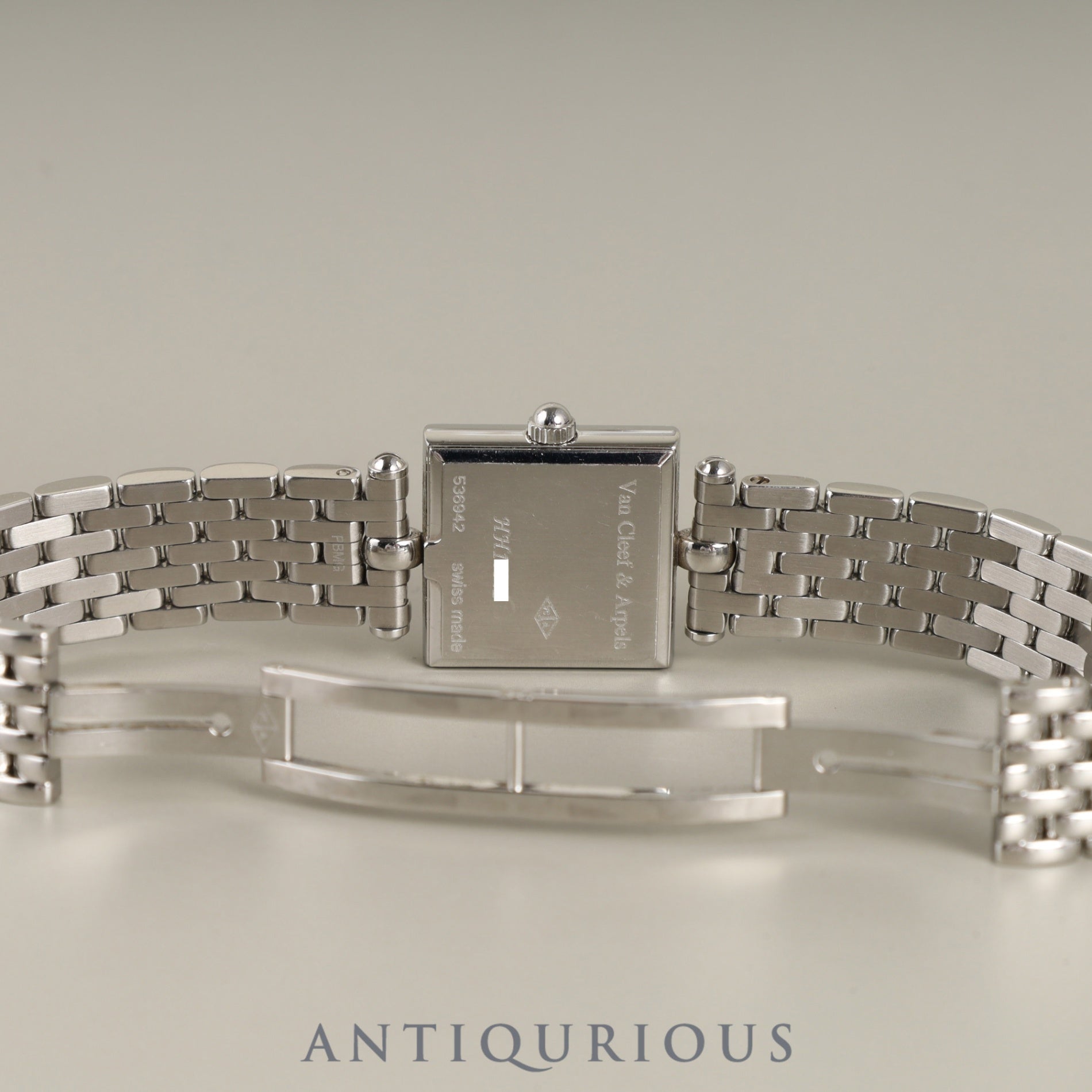 Van Cleef &amp; Arpels Classic 536942 Quartz SS SS Genuine Buckle (SS) White Shell Dial Overhauled