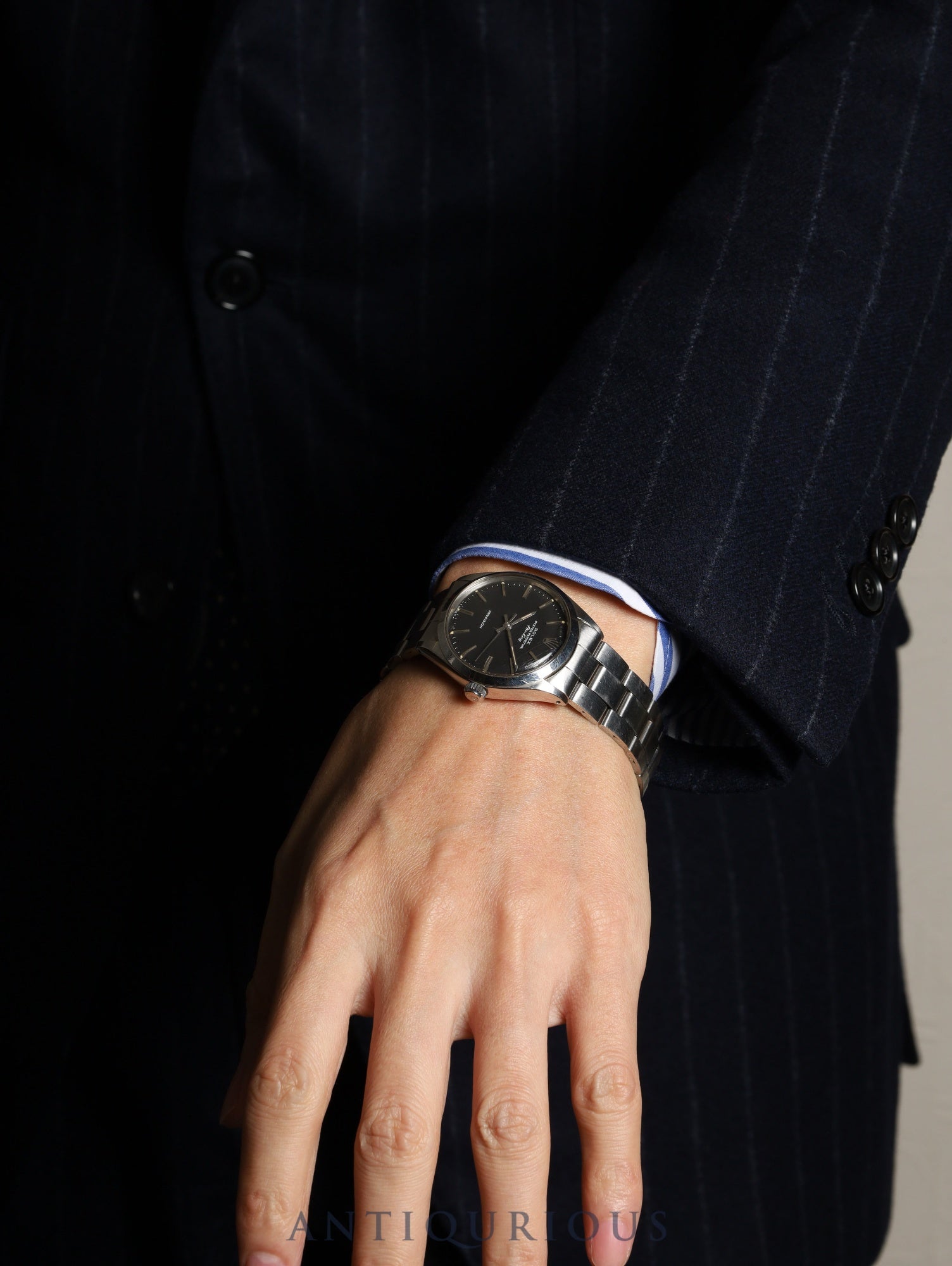 ロレックス エアキング 5500 自動巻き Cal.1520 SS SS ブラック文字盤 27番（1969年）オーバーホール済み