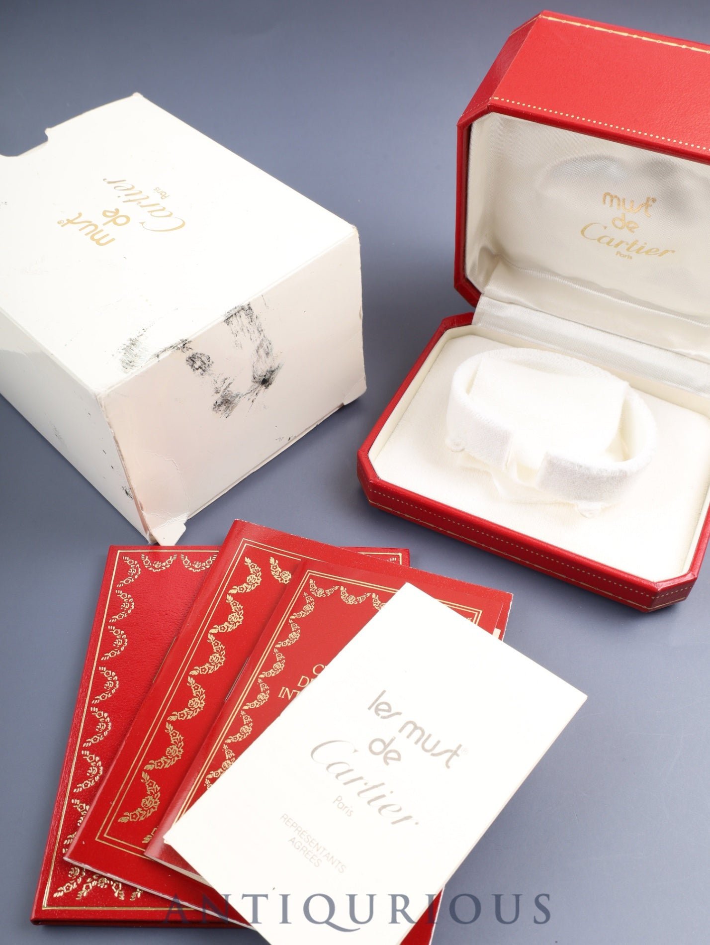 カルティエ マストタンク LM W1002753 / 590005 クォーツ Cal.069 SV925 革 純正ピンバックル（GP）アイボリーローマン文字盤 （SWISS MADE表記）箱 保証書（日付無記載）オーバーホール済み