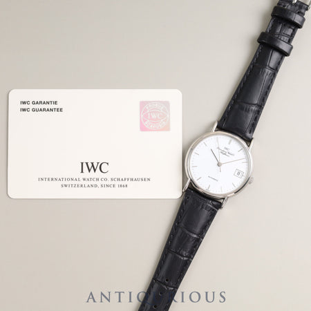 IWC アイダブリュシー PORTOFINO ポートフィノ IW351318 自動巻き SS 革 ホワイト文字盤 保証書