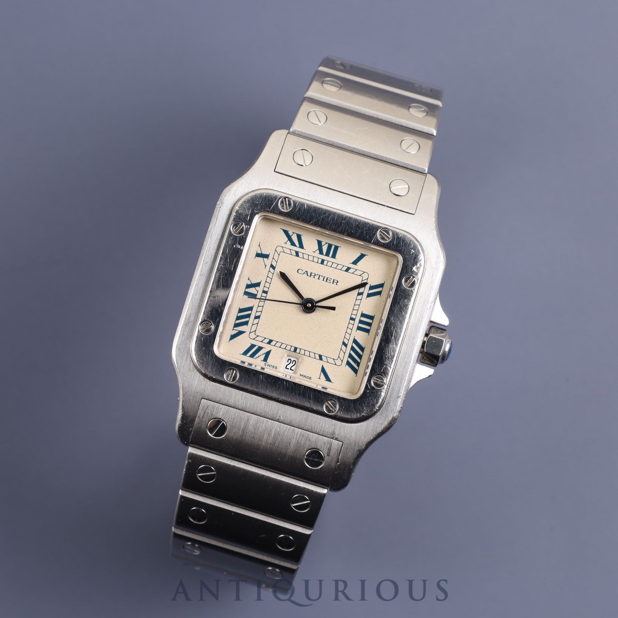 Cartier Santos Galbee LM W20018D6 / 987901 Quartz Cal.687 SS SS Ivory Dial Overhauled