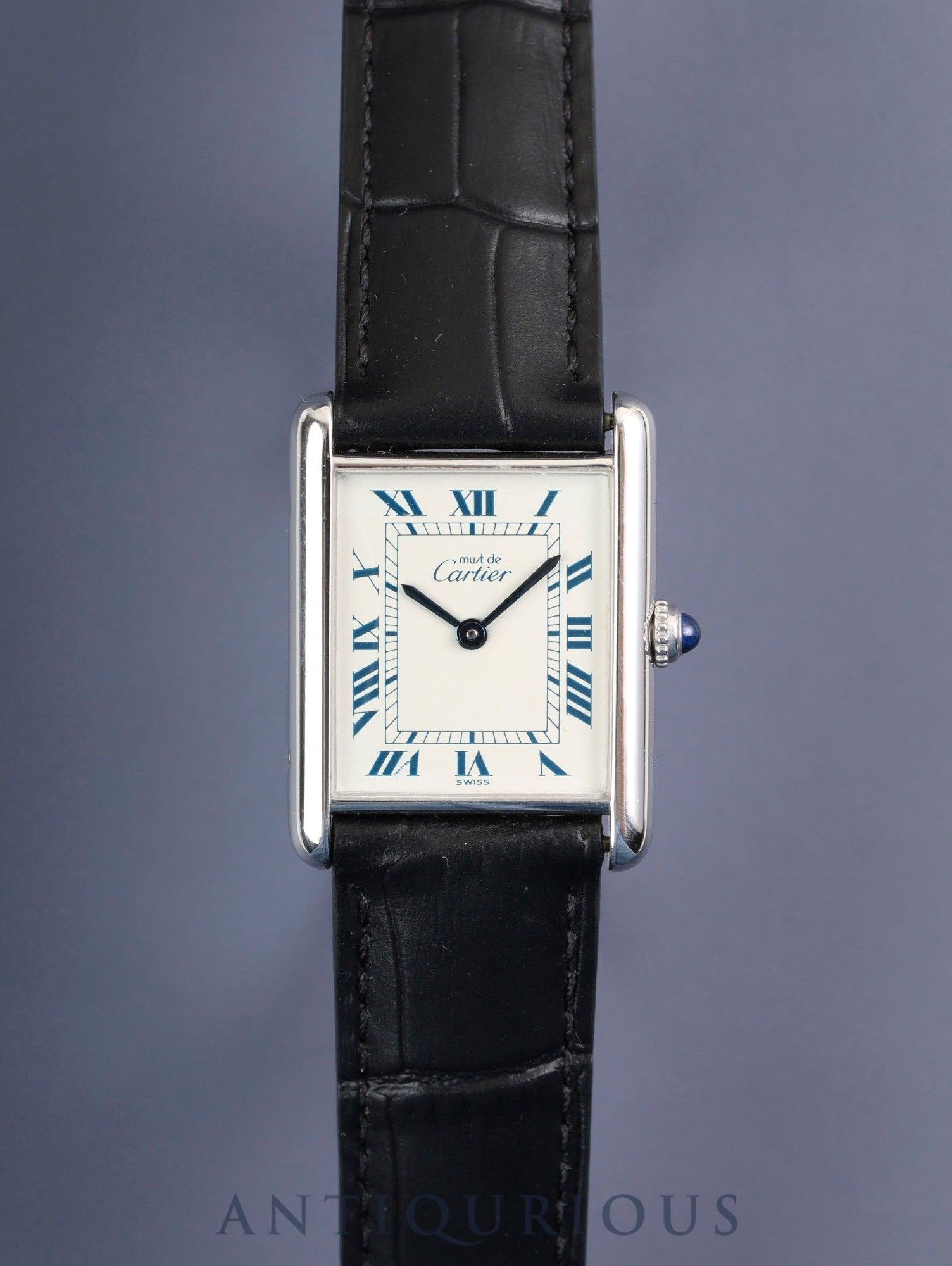 カルティエ マストタンク LM 6900006 / W1001465 クォーツ Cal.690 SV925 革 純正Dバックル（SS） ホワイトローマン文字盤 箱 冊子 保証書（1995年） オーバーホール済み 新品仕上げ済み