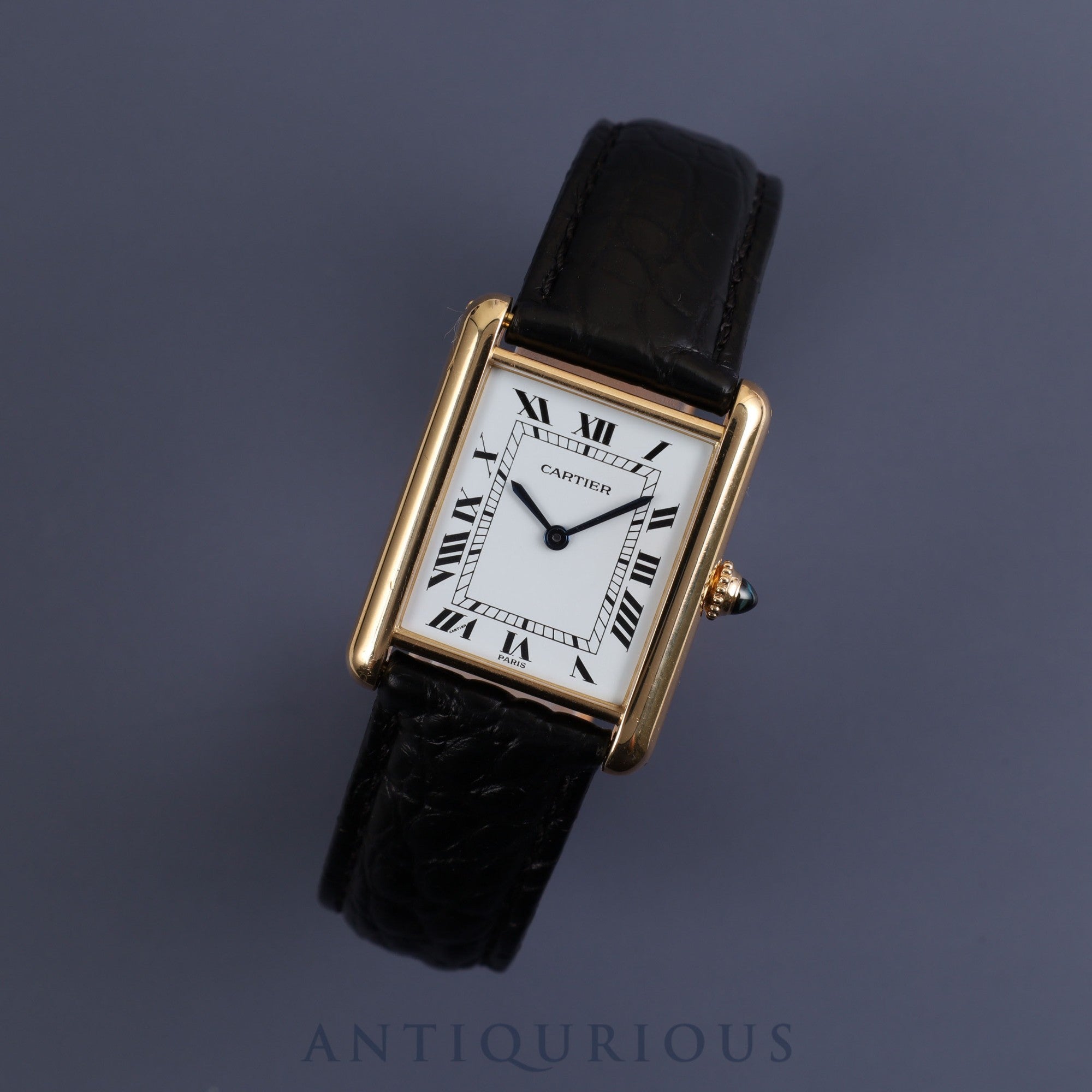 Cartier Tank Louis Cartier LM 81720552 78086 Manual winding Cal.78-1 750 Leather Genuine buckle (750) White PARIS dial Complete Cartier boutique service completed