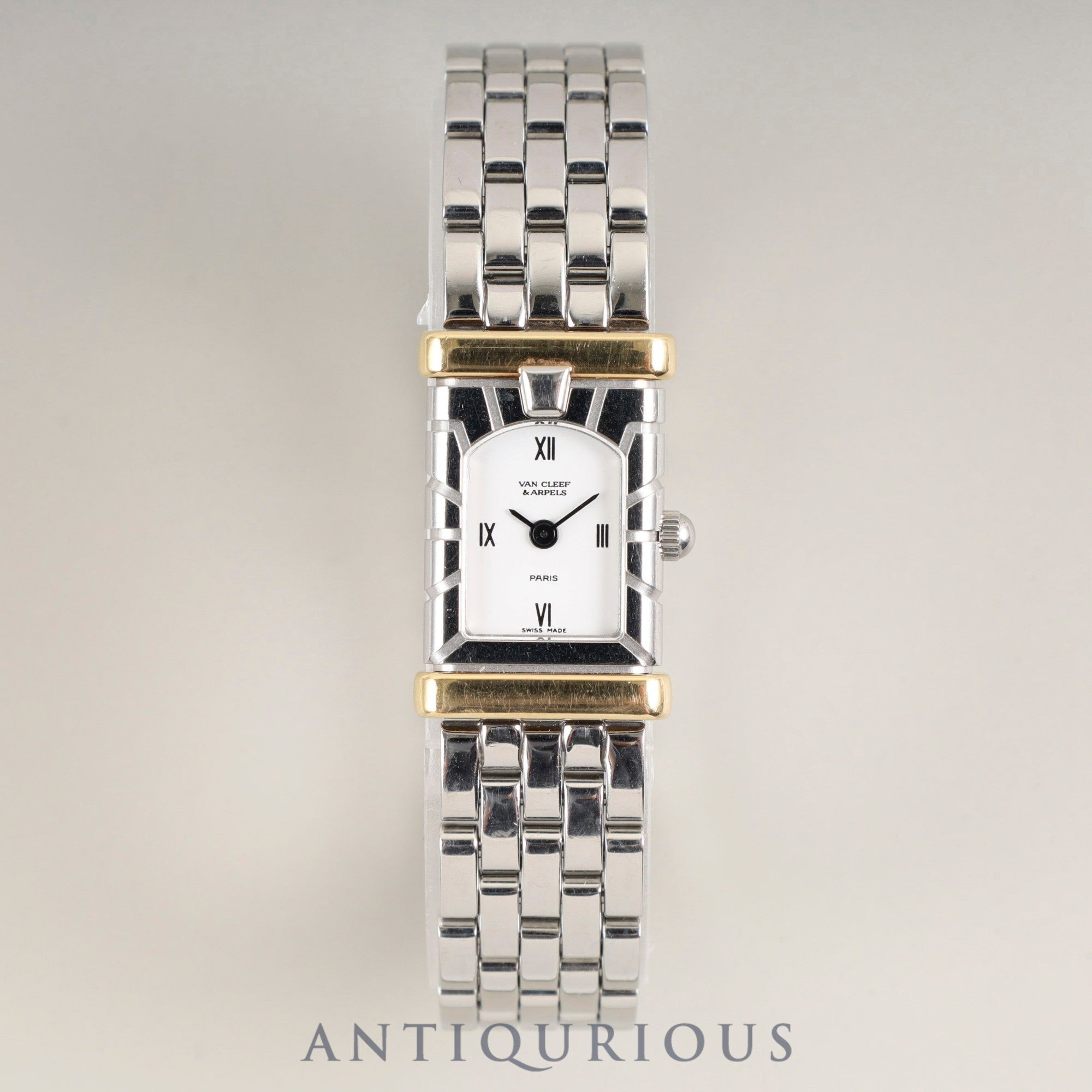 ヴァンクリーフ＆アーペル ファサード 431963T5 クォーツ SS SS ホワイト文字盤 オーバーホール済み