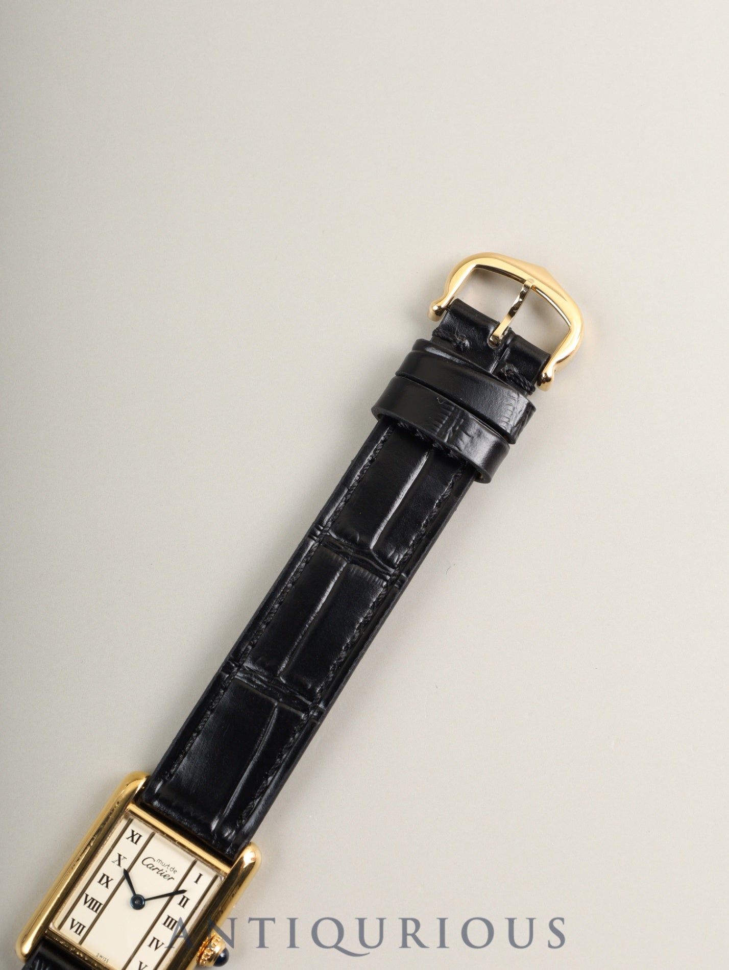 カルティエ マストタンク SM W1006354 / 5057001 クォーツ Cal.057 SV925 革 純正ピンバックル（GP）ストレートローマン文字盤（SWISS表記） オーバーホール済み