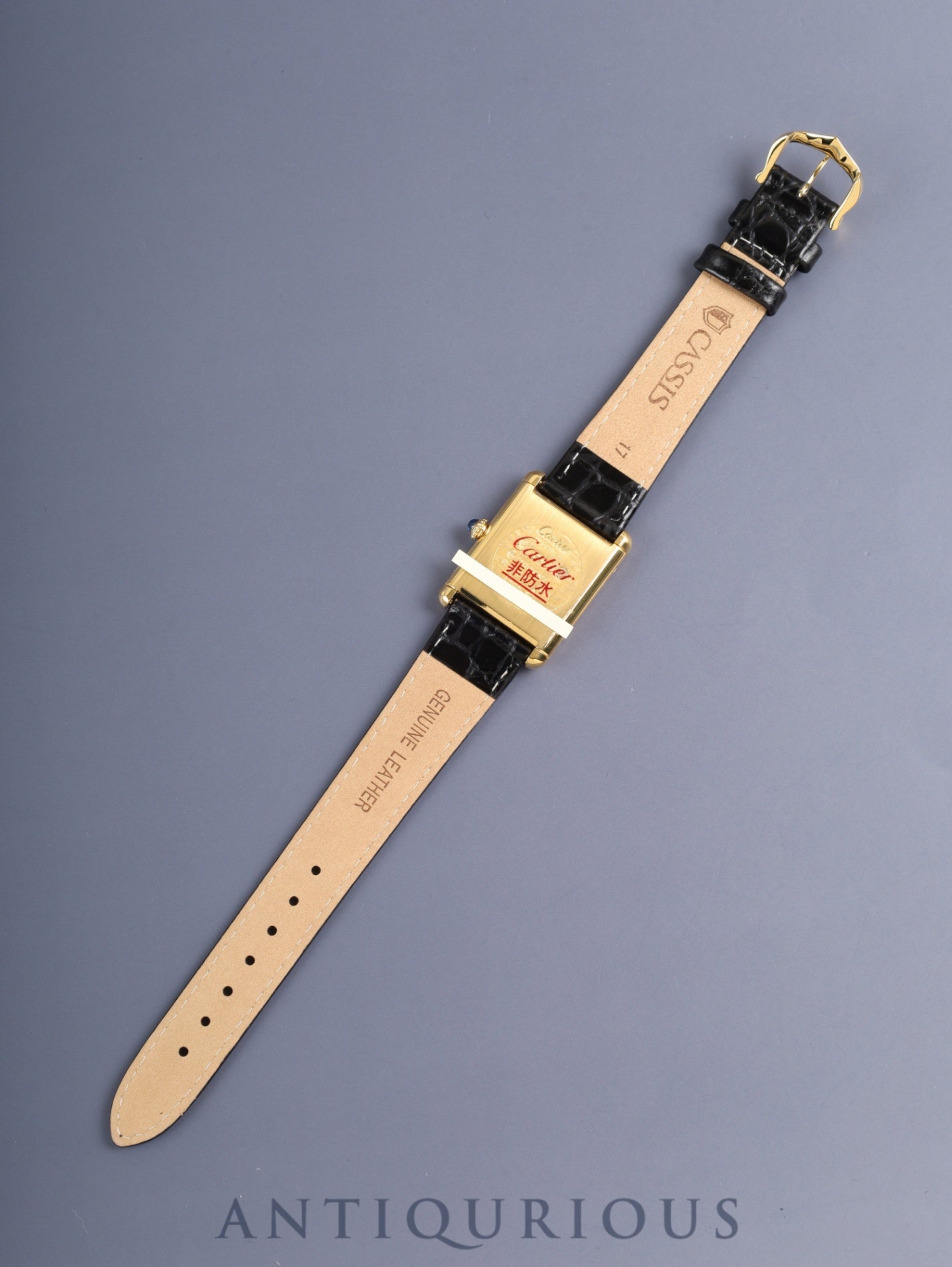 カルティエ マストタンク LM 手巻き Cal.78-1 SV925 革 純正ピンバックル（GP） ブラックローマン文字盤（SWISS MADE表記）新品仕上げ済み カルティエブティックにてコンプリートサービス済み