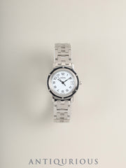 エルメス クリッパー CL4.210 クォーツ SS SS ホワイト文字盤 箱 冊子 オーバーホール済み