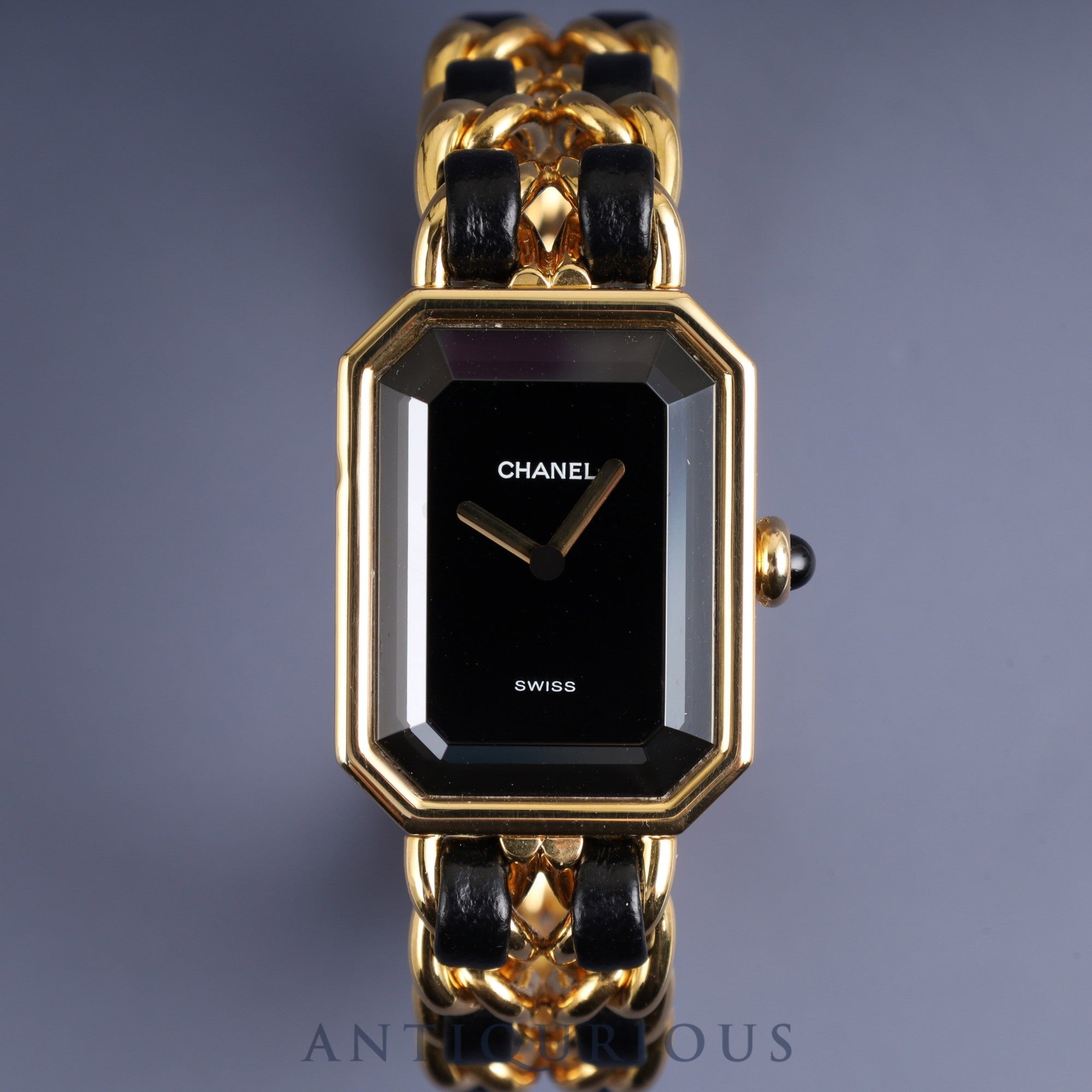 Chanel Premiere M H0001 Quartz Cal.976.001 GP GP/Leather Black Dial Overhauled