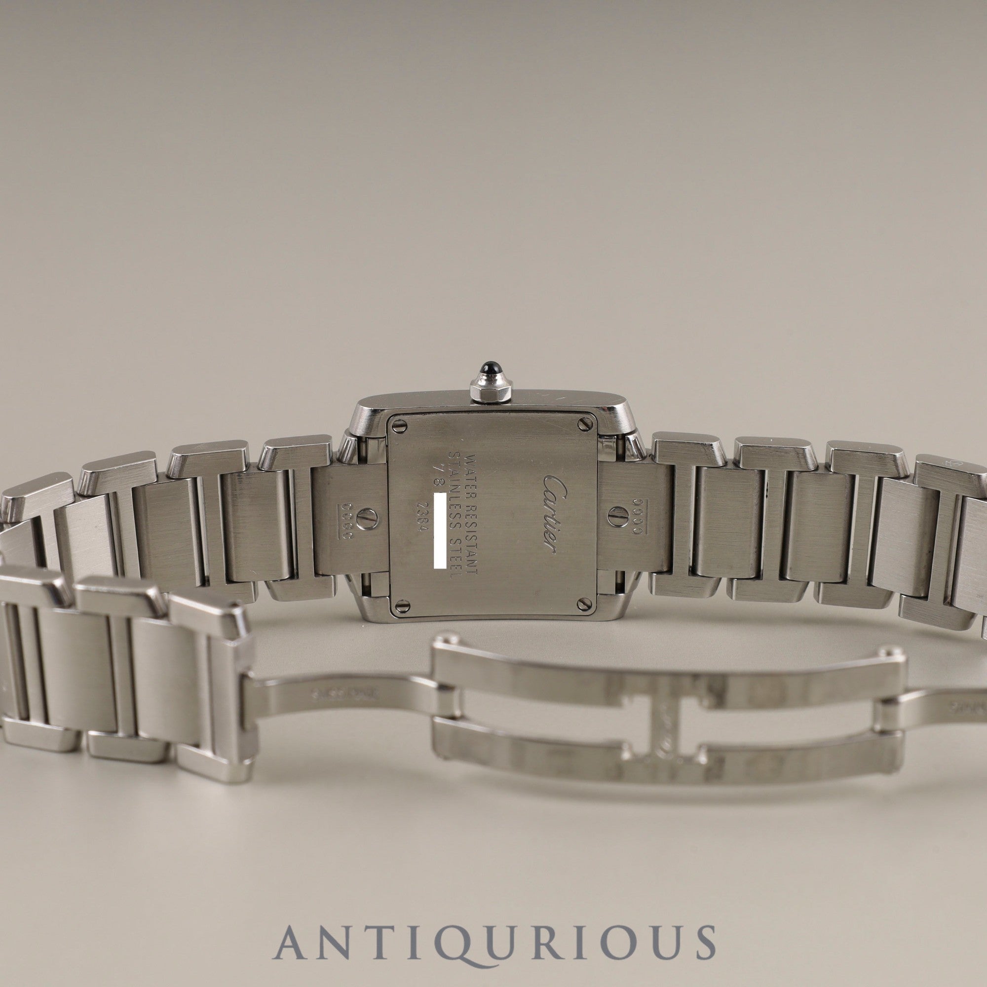 Cartier Tank Française SM W51008Q3 / 2384 Quartz Cal.057 Stainless Steel White Roman Dial Box Booklet Warranty (2005) Overhauled