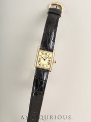 カルティエ マストタンク SM 1613 クォーツ Cal.- SV925 純正革ベルト 純正尾錠（GP） アイボリーローマン文字盤（SWISS MADE表記）1996年頃～1998年頃 カルティエブティックにてコンプリートサービス済み