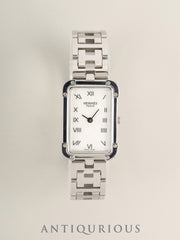 Hermès Croisière CR2.210 Quartz Cal.976.001 SS SS White Shell Dial (SWISS MADE) Box Warranty (2003) Overhauled