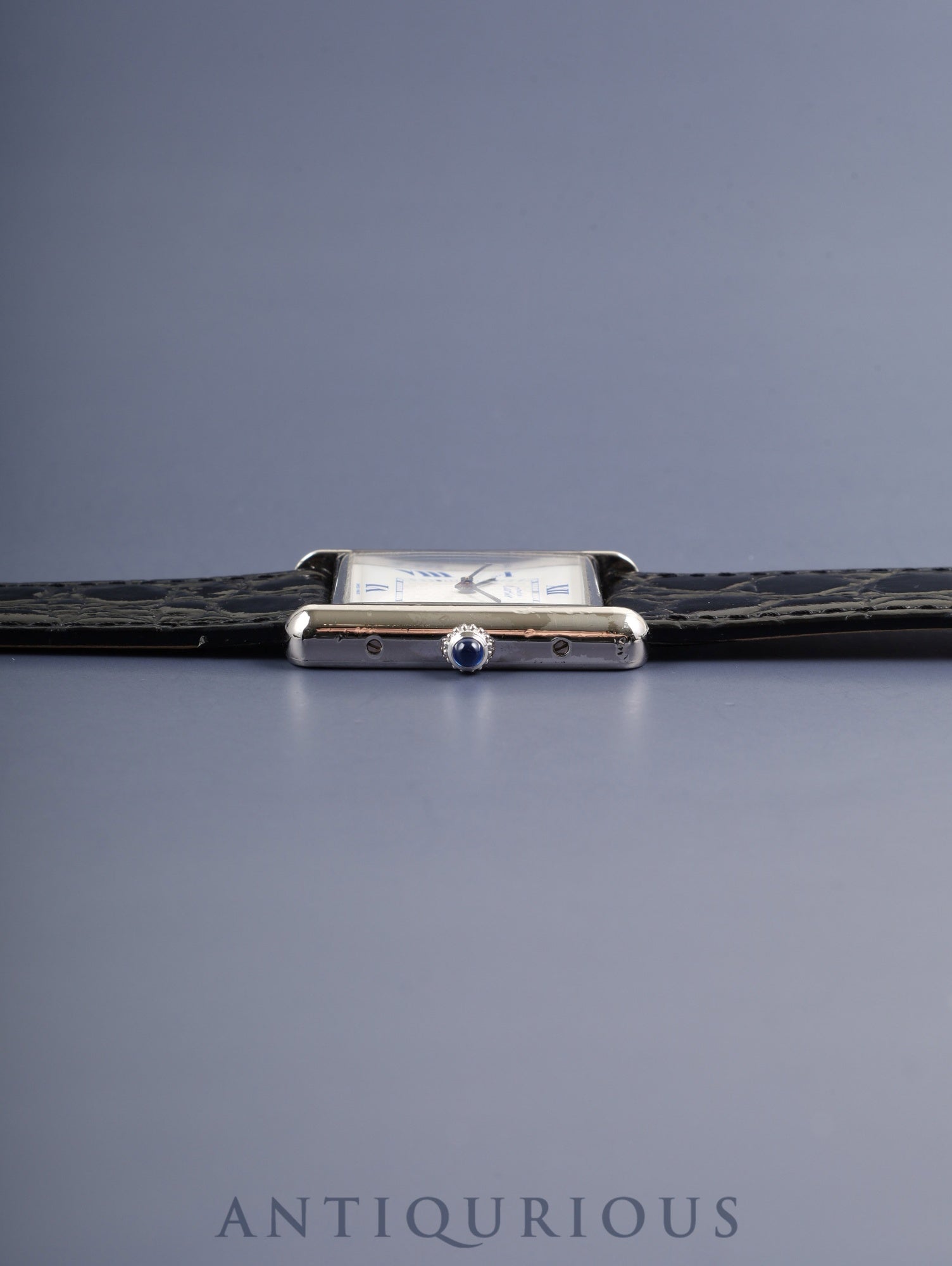 カルティエ マストタンク GM（XL）W1014154 / 2414 クォーツ Cal.687 SV925 革 純正尾錠（SS） ホワイトローマン文字盤（SWISS MADE表記） 1990年頃～2004年頃 オーバーホール済み