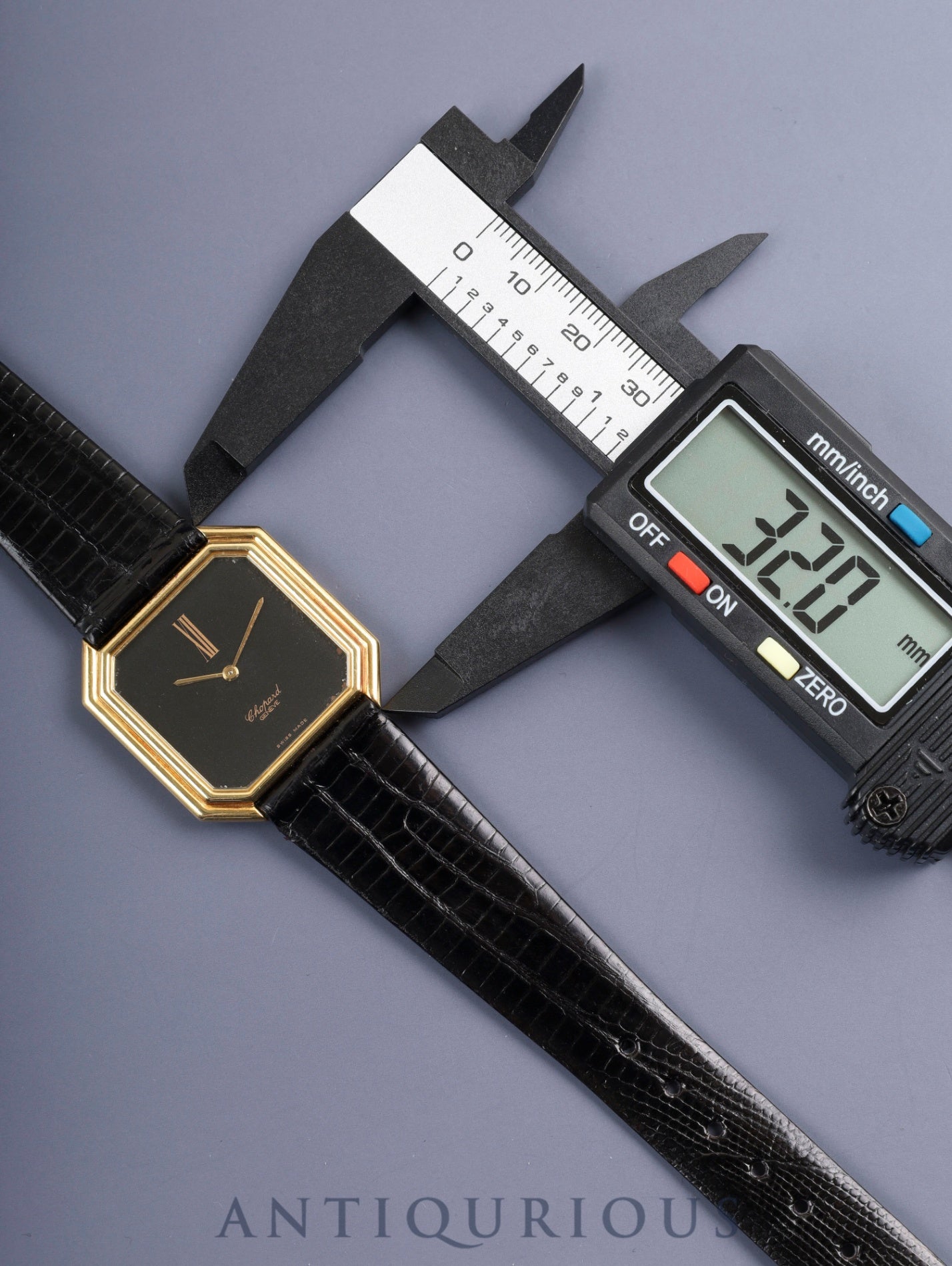 ショパール L.U.C U2130 手巻き Cal.895 AU750 革 社外尾錠（GP） オニキス文字盤 冊子 保証書（1979年）保証登録カード 純正革ベルト オーバーホール済み