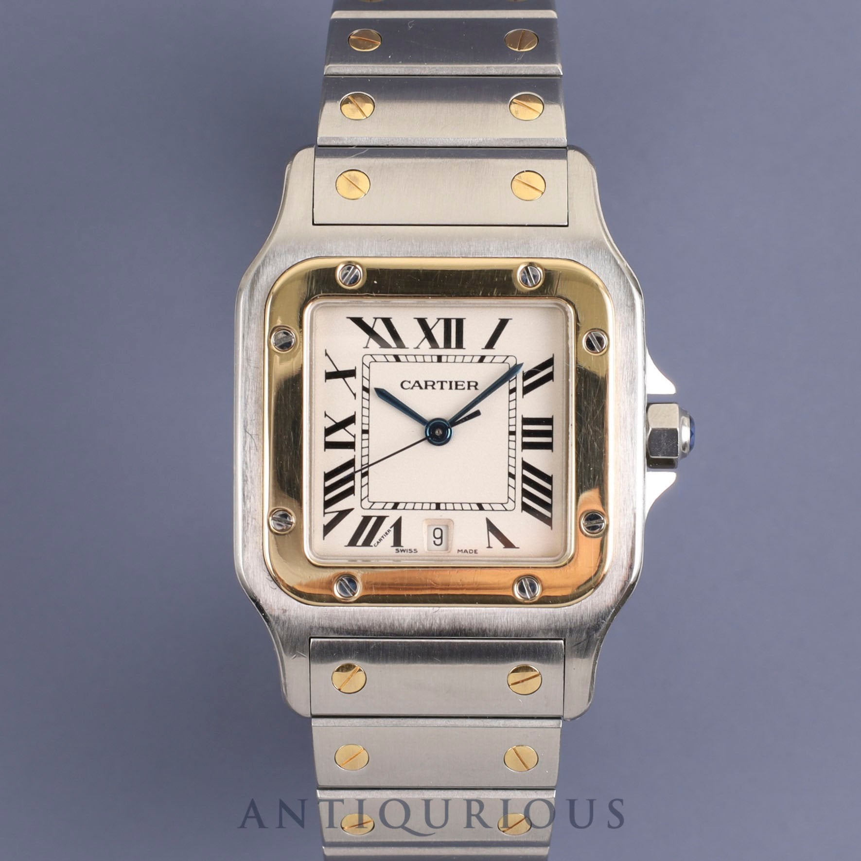 Cartier Santos Galbee LM W20011C4/1566 Quartz Cal.687 SS/YG White Roman Dial Box Warranty (2009) Overhauled