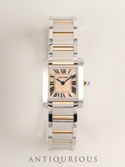 Cartier Tank Française SM W51027Q4 / 2384 Quartz Cal.057 SS/750PG SS/750PG Pink Shell Roman Dial (SWISS MADE) Box, Booklets, Warranty, Overhauled