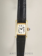 Cartier Mini Tank 64262 Manual Winding Cal.AS1722 750YG Leather Original Deployment Buckle (18K) White Roman Dial (PARIS notation) with Original Leather Strap Overhauled