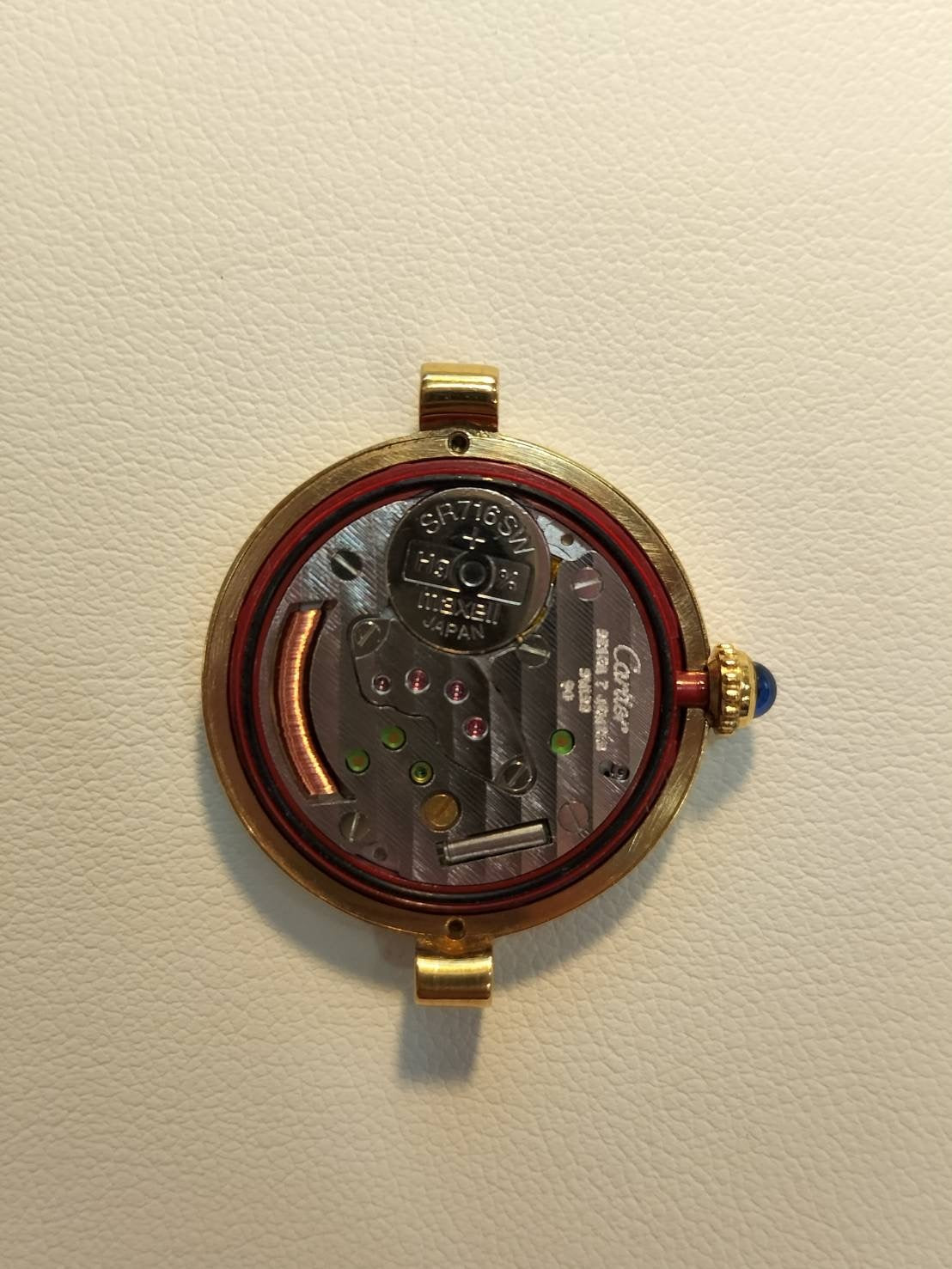 カルティエ マスト ヴァンドーム VLC SM W1005354 / 590004  クォーツ Cal.90 SV925 革 純正Dバックル（GP）オパラン文字盤 箱 冊子 保証書（1995年） オーバーホール済み