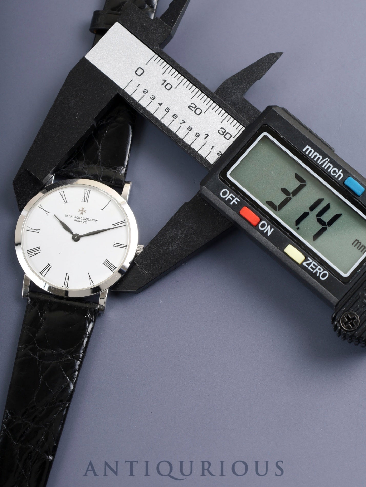 ヴァシュロン・コンスタンタン パトリモニー 33093/3 手巻き Cal.1003/2 750WG 革 純正ピンバックル（750WG）ホワイトローマン文字盤 ケース 純正革ベルト オーバーホール済み