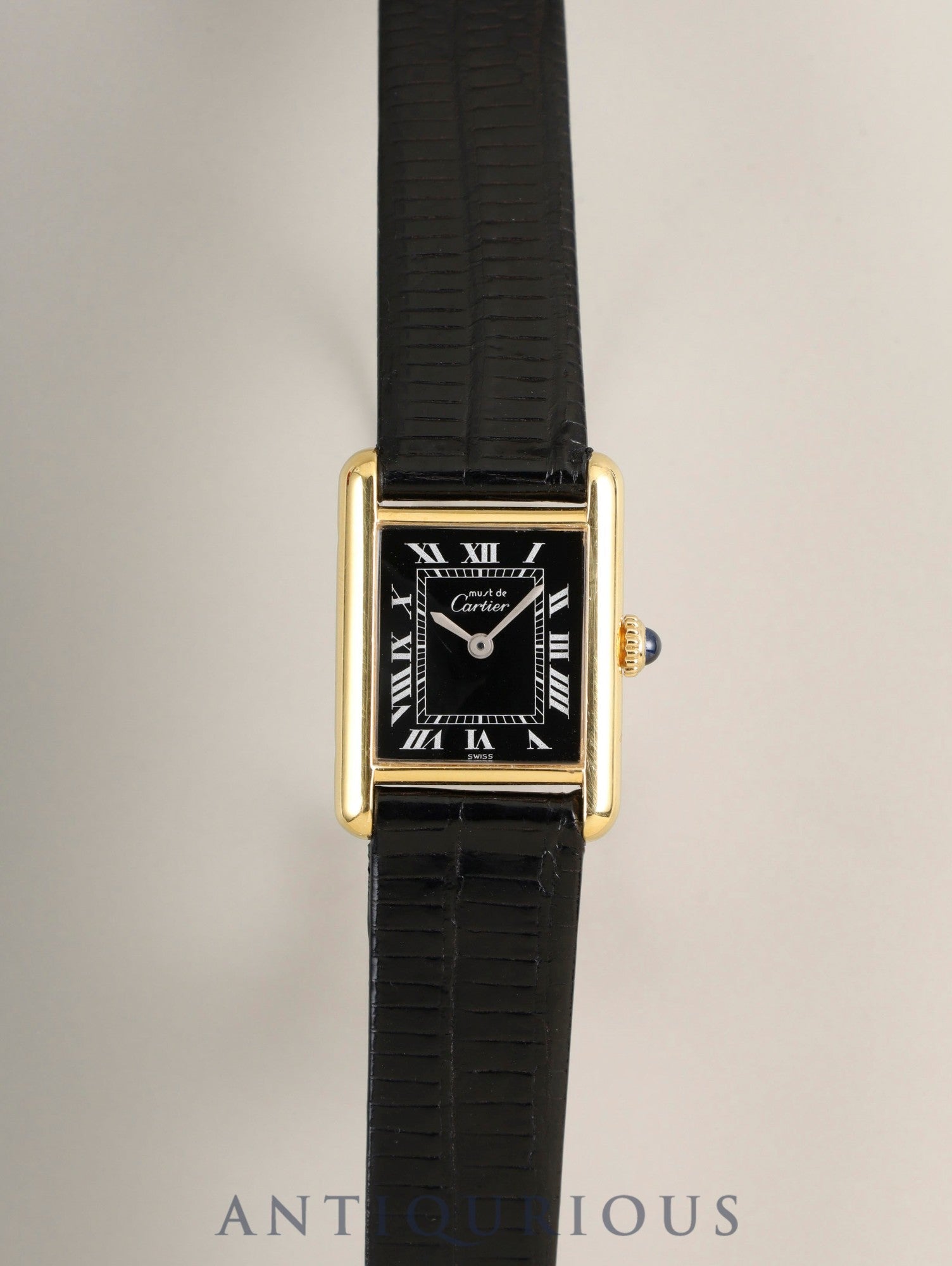 カルティエ マストタンク SM 手巻き SV925 Cal.2512-1 革 純正尾錠（GP