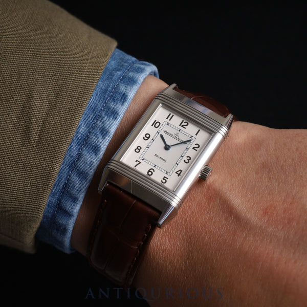 ジャガー・ルクルト レベルソ クラシック Q2508412 / 252.8.86 手巻き Cal.846/1 SS 純正革ベルト 純正バックル（SS） シルバー文字盤 箱 冊子 保証書（2015年） クロス 純正替えベルト オーバーホール済み