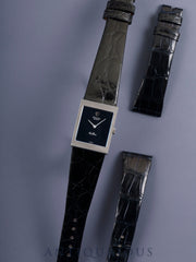 ロレックス チェリーニ 4014 手巻き Cal.1600 750WG 革 純正尾錠（GP） ブルー文字盤 35番台（1972年）オーバーホール済み