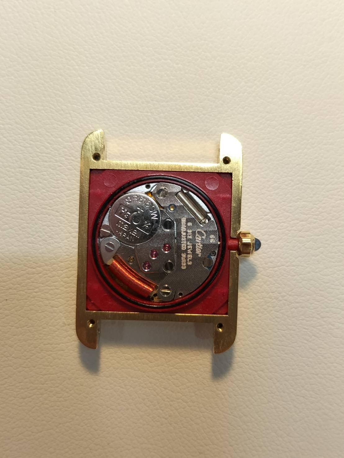 カルティエ マストタンク SM 84919223 / 3 66001 クォーツ Cal.66 SV925 革 純正ピンバックル（GP）フロントトリニティ文字盤（SWISS表記）済み