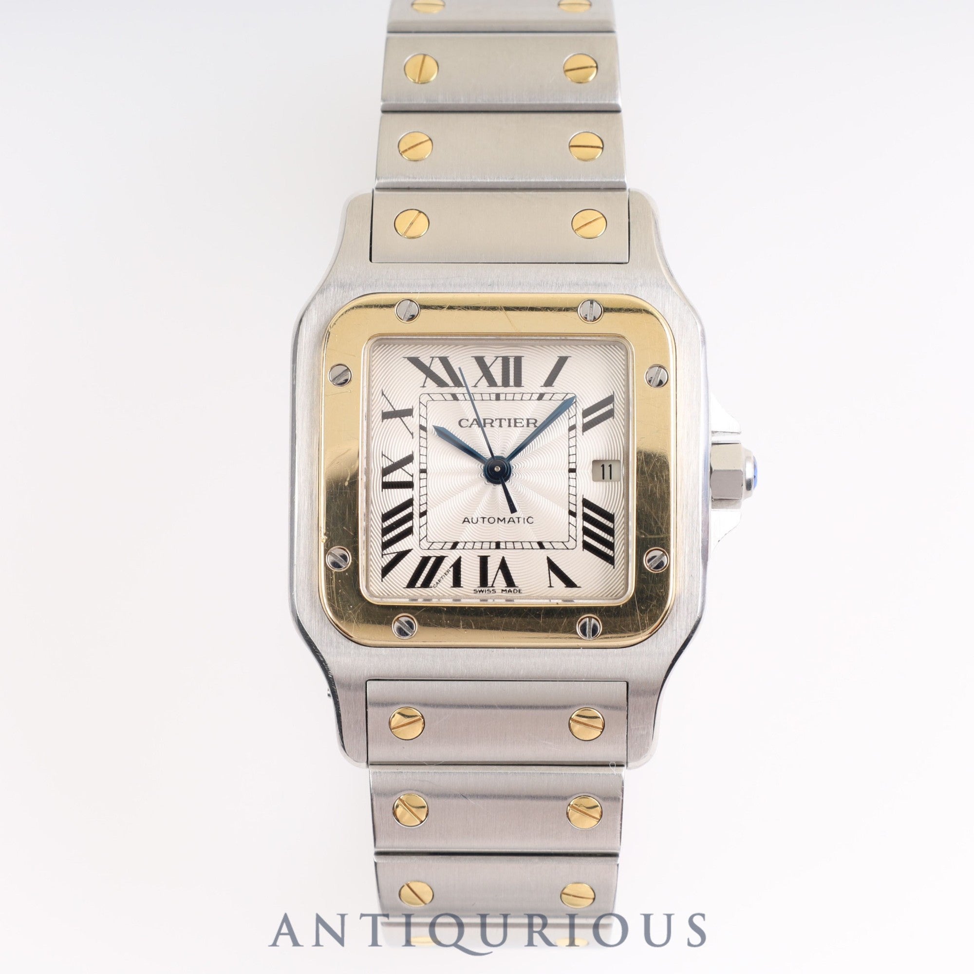 Cartier Santos Galbee LM W20058C4 2319 Automatic SS/YG SS/YG Silver guilloche dial