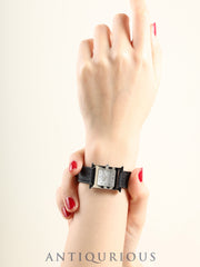 エルメス Hウォッチ HH1.210 クォーツ SS 革 純正尾錠（SS） ホワイト文字盤 純正革ベルト（□P刻印：2012年） オーバーホール済み