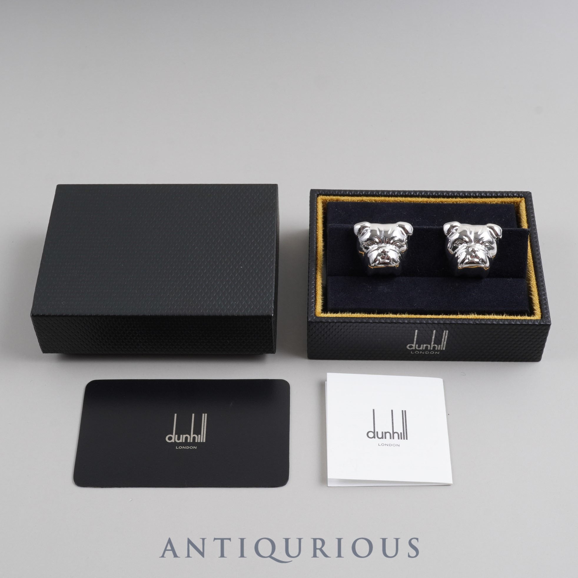 Dunhill Cufflinks SV925 Box Warranty Card