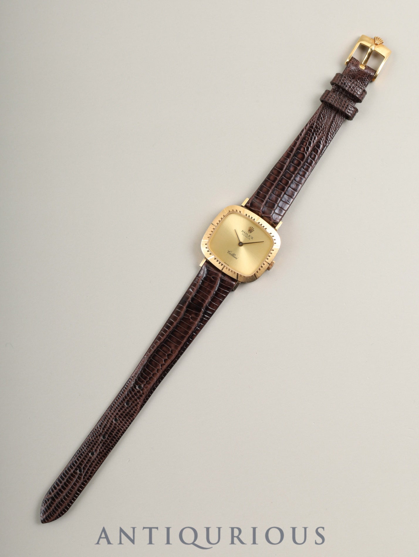 ロレックス チェリーニ 4082 手巻き Cal.1601 革 750YG 純正ピンバックル（GP）シャンパン文字盤 E番台（1990年～1991年）オーバーホール済み