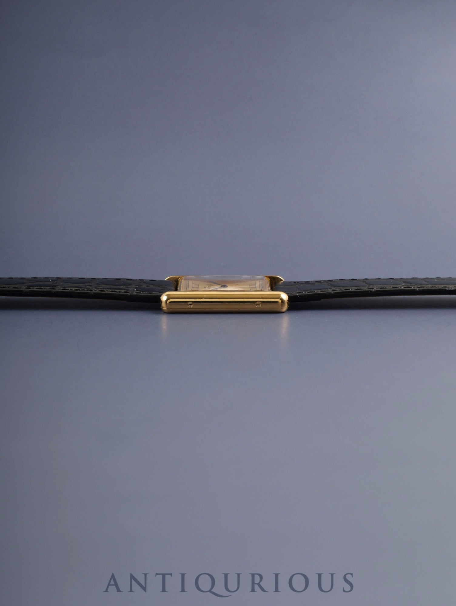 カルティエ マストタンク LM 6 81006 クォーツ Cal.81 SV925 革 純正ピンバックル（GP） シャンパン飛びローマン文字盤（SWISS表記）オーバーホール済み