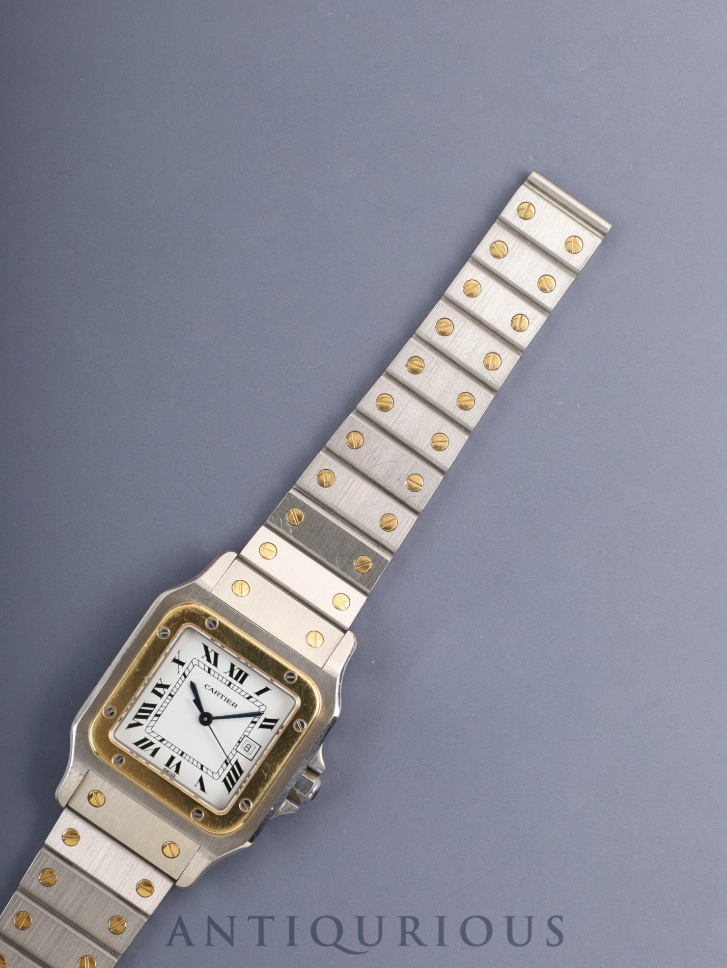 Cartier Santos Carre LM 2961 Automatic Cal. ETA2671 SS/YG SS/YG White Roman Dial (SWISS marking) Overhauled