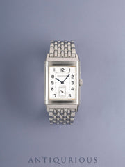 Jaeger-LeCoultre Reverso Duoface Day/Night 270.8.54 / Q2718170 Manual Winding Cal.854 SS SS Silver Guilloché / Black Dial (SWISS MADE marking) Box Case Warranty (undated) Overhauled