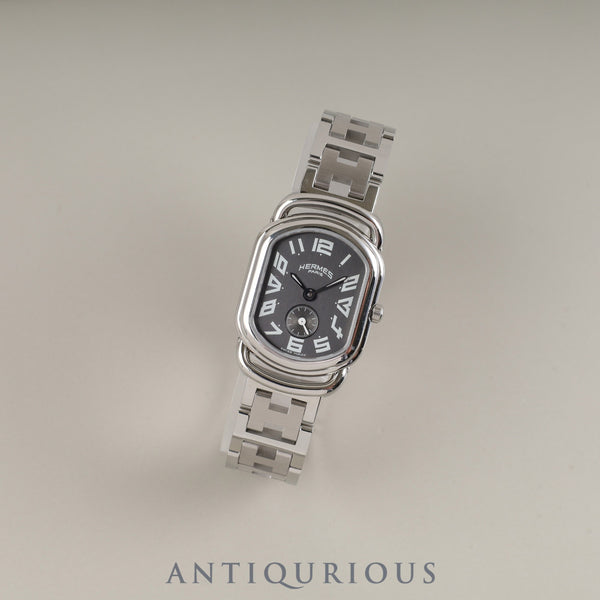 Hermes Rallye RA2.210 Quartz Cal.980.153 Stainless Steel Gray Dial Warranty Card Box Booklet Overhauled