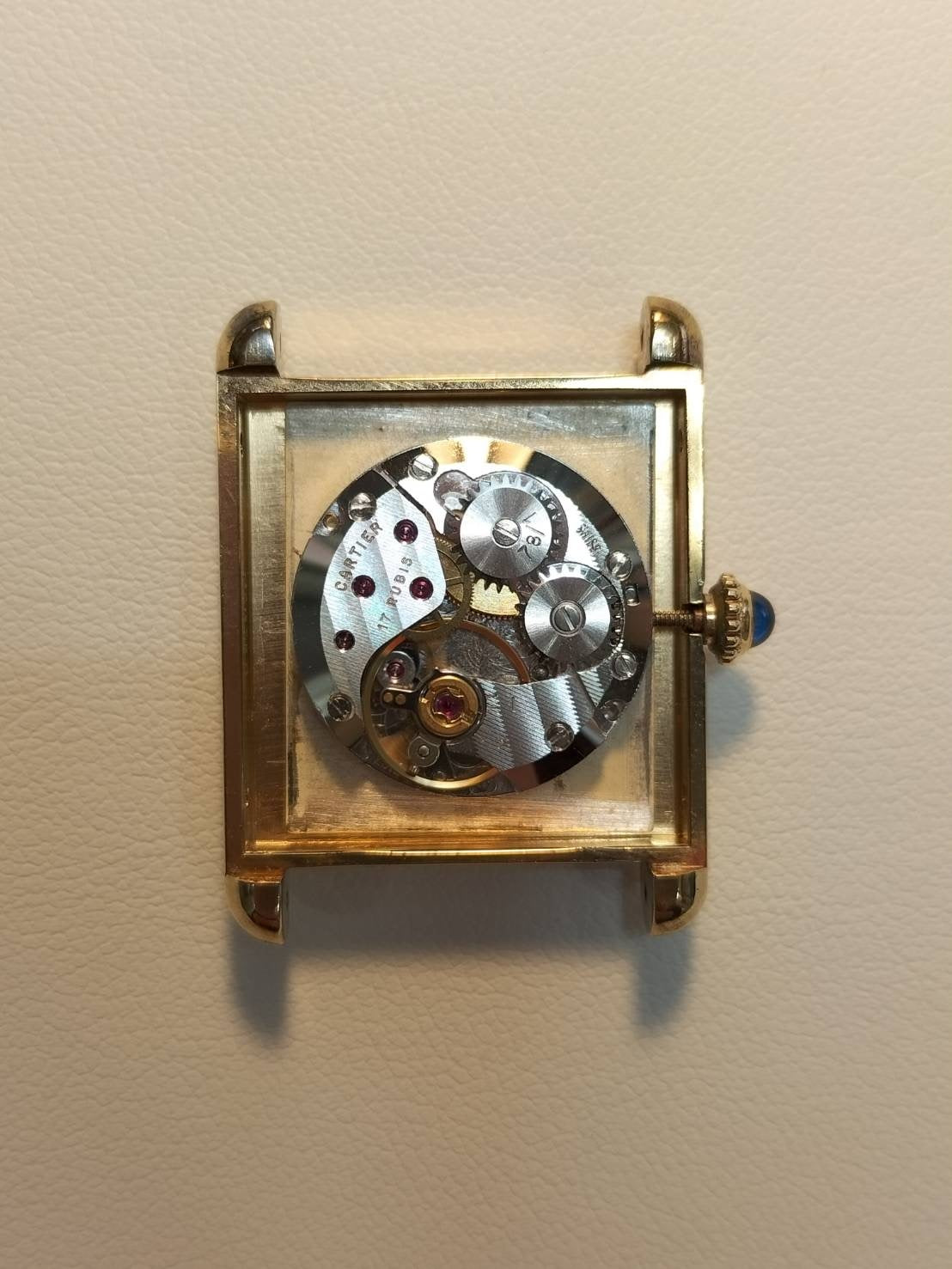 カルティエ マストタンク LM 手巻き Cal.78-1 SV925 革 純正ピンバックル（GP）アイボリーローマン文字盤（SWISS表記）オーバーホール済み