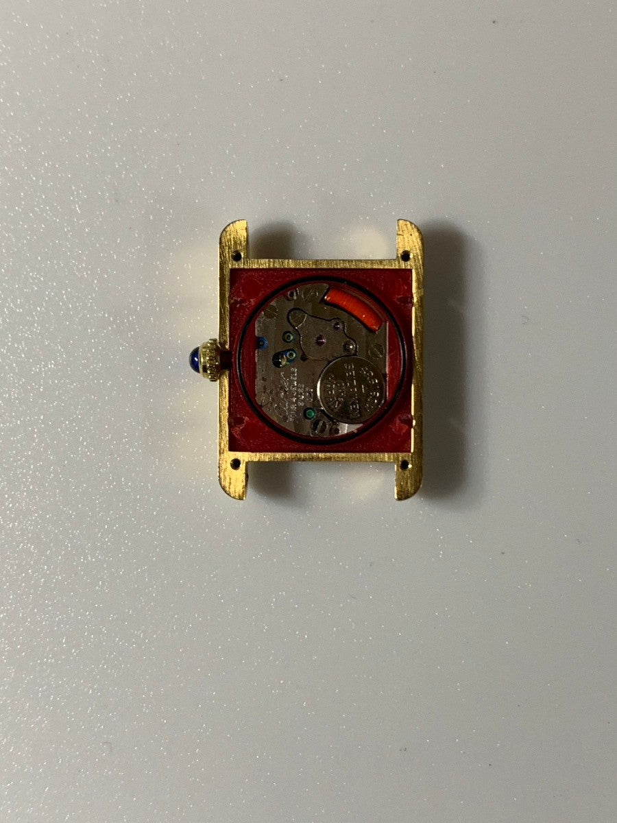 カルティエ マストタンク SM 1613 クォーツ Cal.057  SV925 純正革ベルト  純正Dバックル（GP）オパラン文字盤（SWISS表記）箱 冊子 保証書（1990年） オーバーホール済み