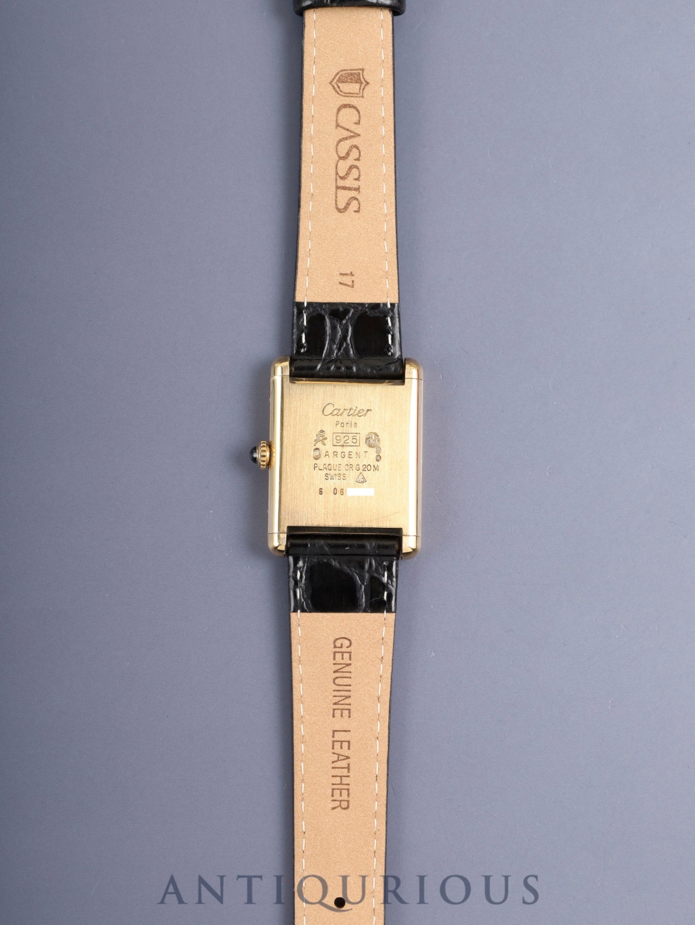 Cartier Must Tank LM 6 Hand-wound Cal.78-1 SV925 Leather Genuine Pin Buckle (GP) Ivory Dial (SWISS marking) With Box Genuine Leather Strap Overhauled