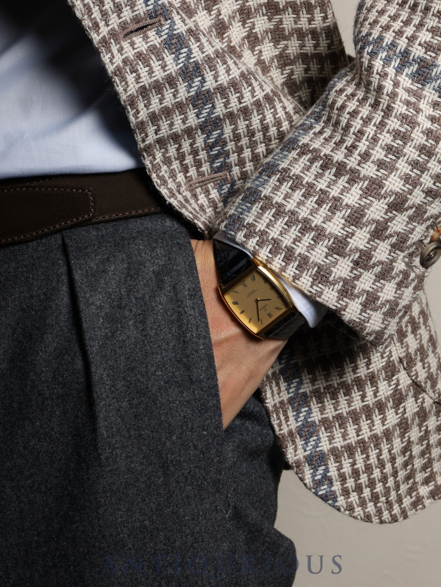 オメガ デ・ヴィル 5321 自動巻き Cal.711 GP 革 純正尾錠（GP） シャンパン文字盤 オーバーホール済み