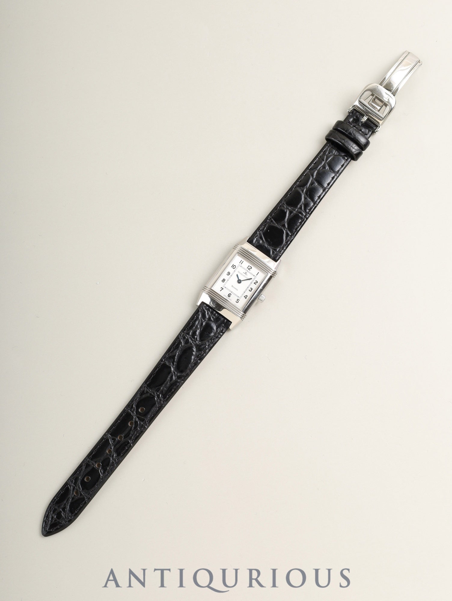 ジャガー・ルクルト レベルソ レディ 260.8.86 / Q2608420 Cal.864/1 手巻き SS 革 純正バックル（SS）シルバーアラビア文字盤（裏彫りあり / M）オーバーホール済み
