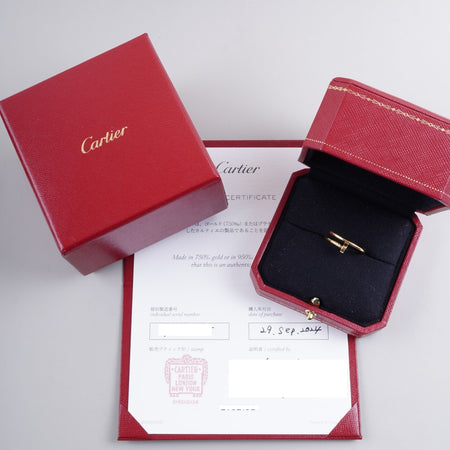 カルティエ リング ジュスト アンクル SM Au750 #58 箱 証明書（2024年）