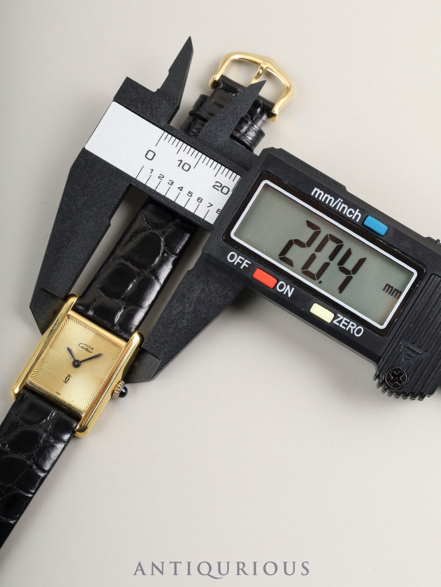 Cartier Must Tank SM Manual Winding Cal. 78-1 SV925 Genuine Buckle (GP) Sunray Dial Overhauled and Finished to Look Like New