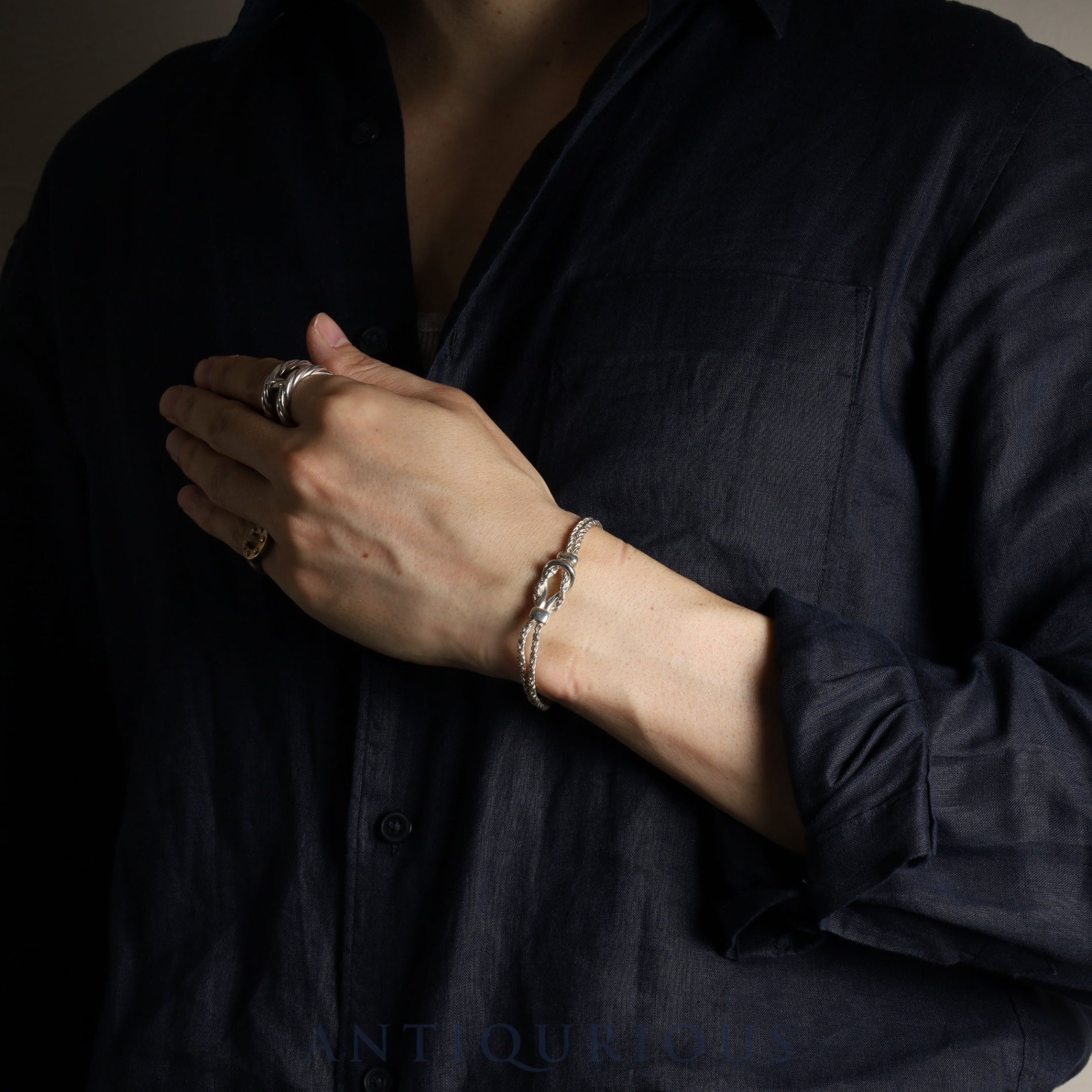 ティファニー ブレスレット センターノットダブルロープ SV925 保存袋