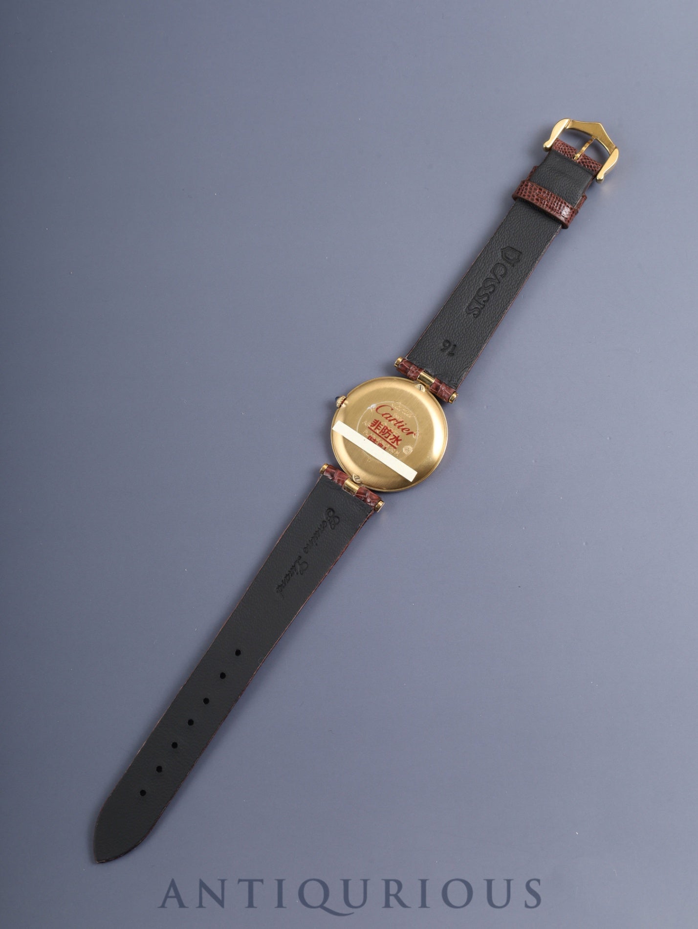 カルティエ マスト ヴァンドーム VLC LM W1001054 / 17 クォーツ Cal.81 SV925 革 純正ピンバックル（GP）アイボリークロワゾネ文字盤 箱 冊子 オーバーホール済み