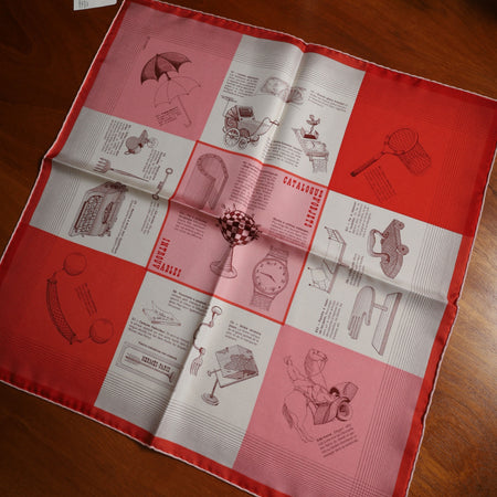 エルメス スカーフ カレ45 見つからない道具たち SILK100% タグ