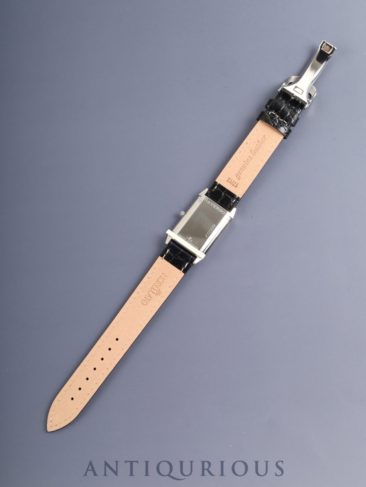 ジャガー・ルクルト レベルソ クラシック 250.8.86 手巻き Cal.846/1 SS 革 純正バックル（SS）シルバーアラビア文字盤（SWISS MADE表記）オーバーホール済み