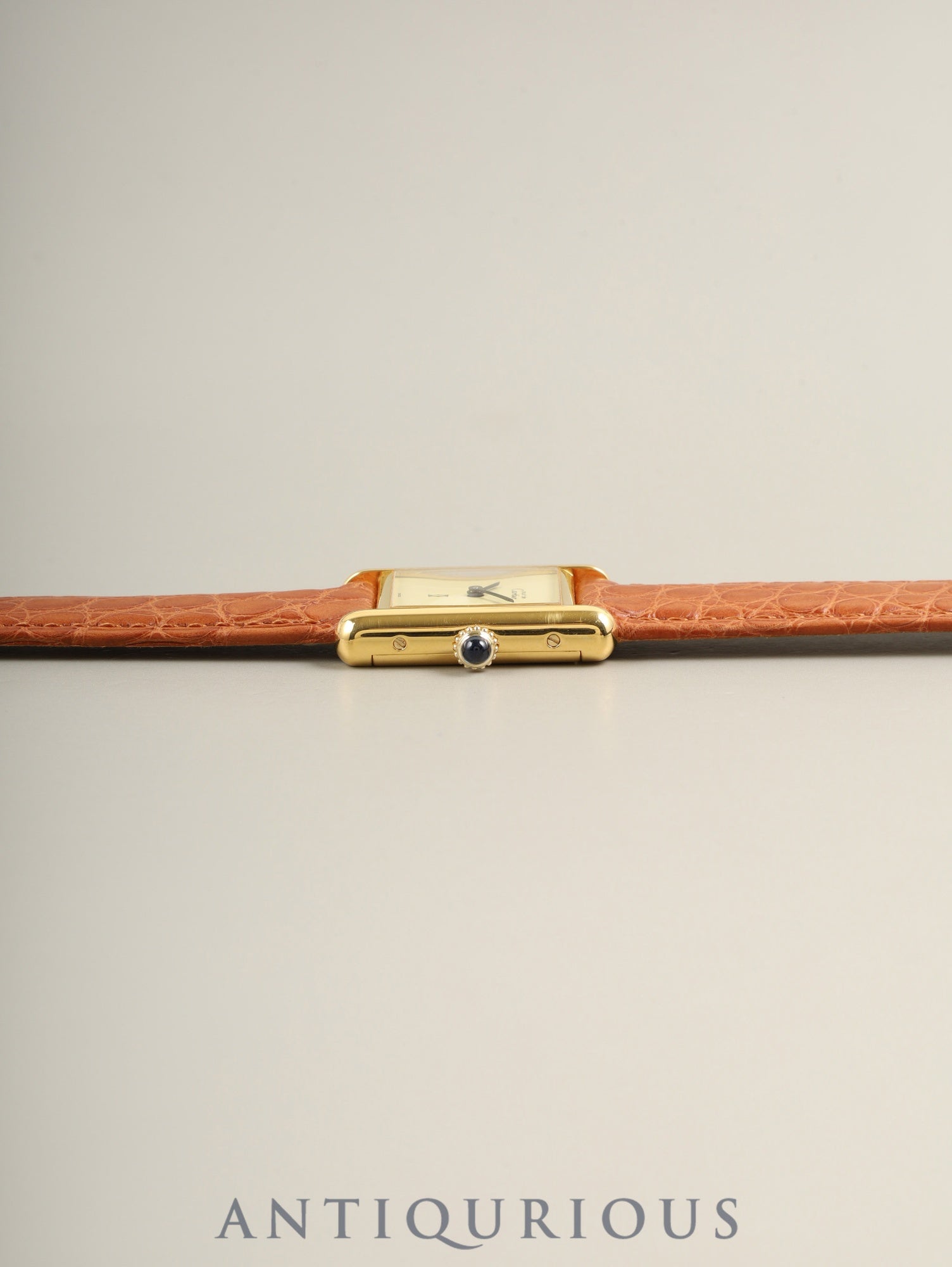 カルティエ マストタンク SM 3 手巻き Cal.78-1 SV925 革 純正ピンバックル（GP）アイボリー文字盤（SWISS表記） 箱 純正レザーベルト付き オーバーホール済み 新品仕上げ済み